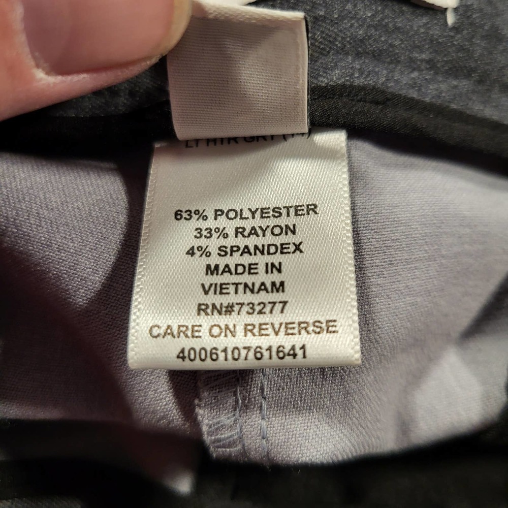 NWT*Elle Gray Slacks*Womens 14*Skinny Ankle*Mid Rise - Picture 9 of 11